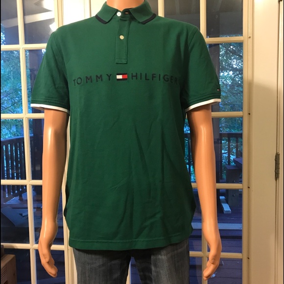 TOMMY HILFIGER Green Trimmed Polo Shirt - Picture 3 of 7